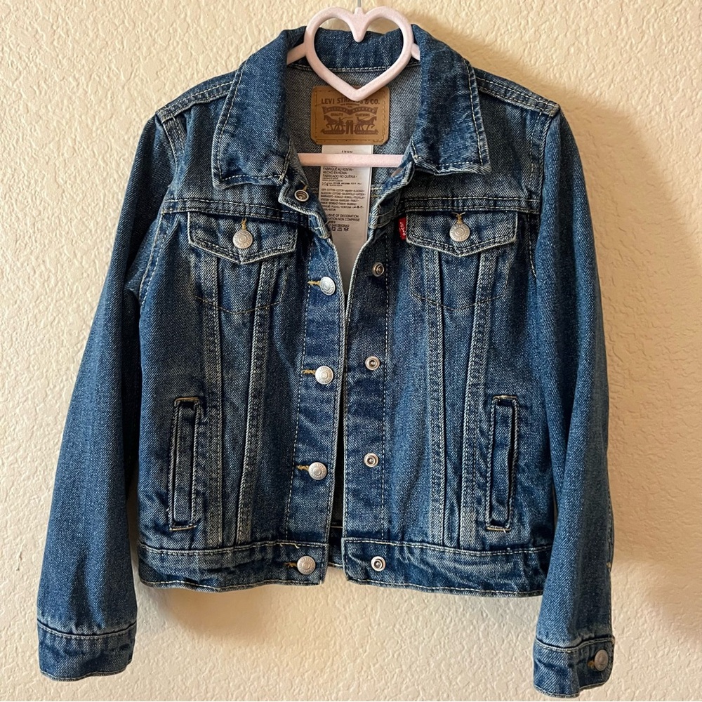 Levi’s Little Girl Blue Denim Jean Jacket Size 5-6 Like New